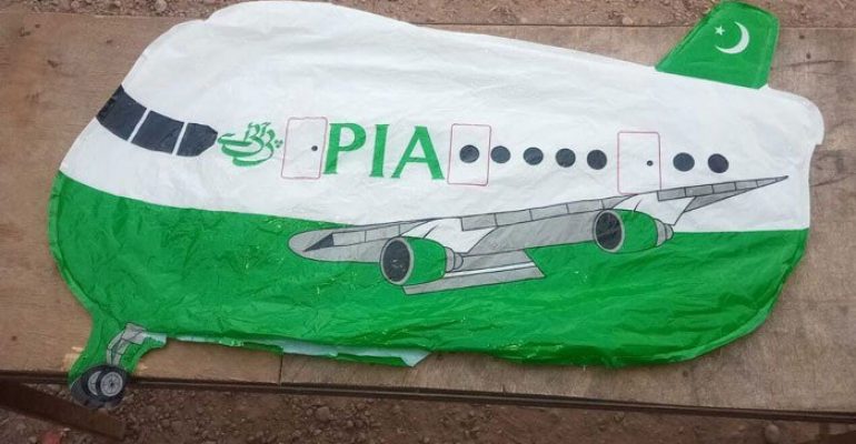 Indian police find balloon in occupied Kashmir with PIA’s marking
