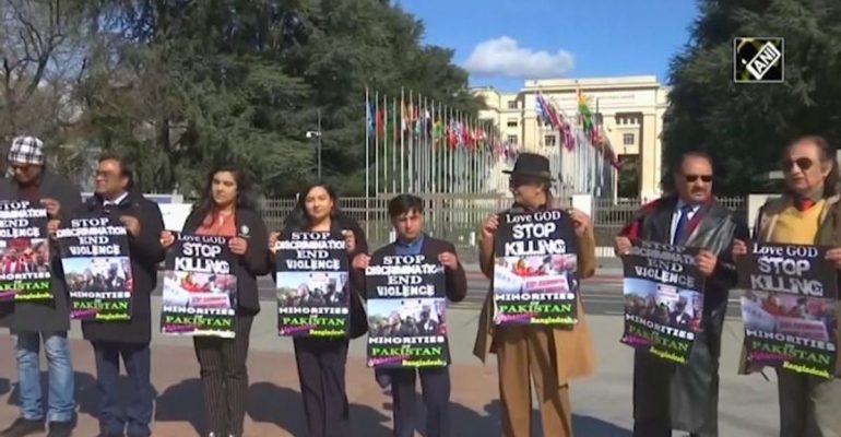 IHR defenders staged a demonstration against hate crimes in India