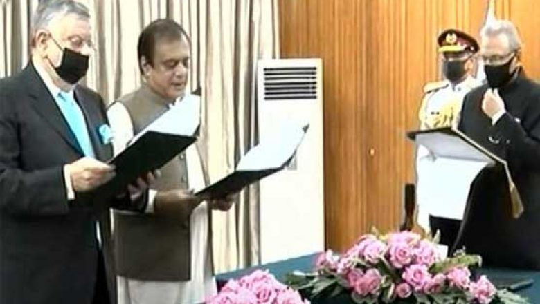 Shaukat Tareen, Shibli Faraz sworn in as federal ministers