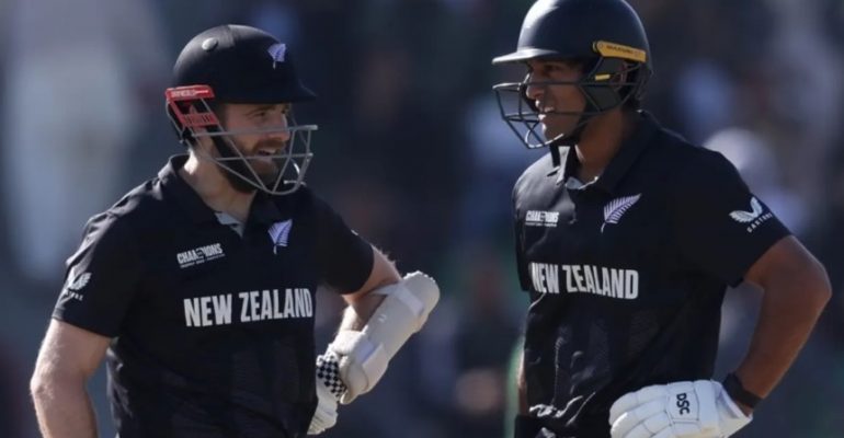 Ravindra and Williamson Centuries Propel New Zealand to Champions Trophy Final Against India