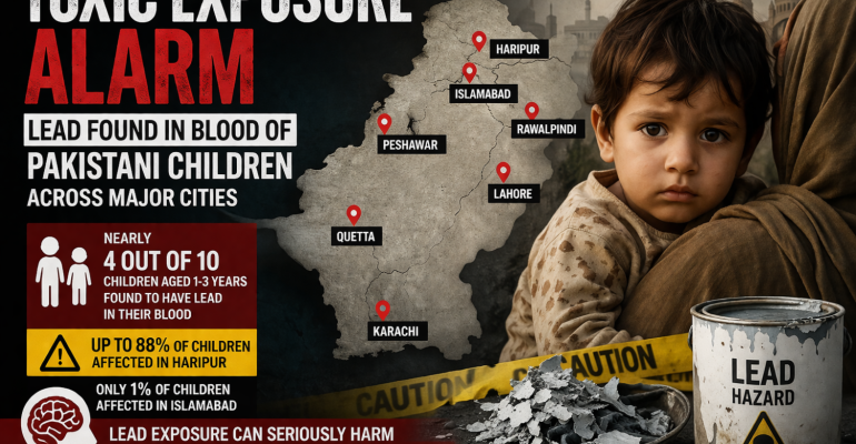 Toxic Exposure Alarm: Lead Found in Blood of Pakistani Children Across Major Cities