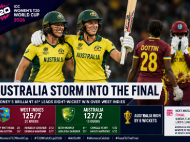 Australia Cruise Past West Indies to Reach ICC Women’s T20 World Cup Final