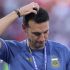 Argentina boss Scaloni leaves news conference in tears talking about his future